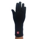 Damen Herren Fingerhandschuhe UNI aus Alpaka-Garn schwarz XS