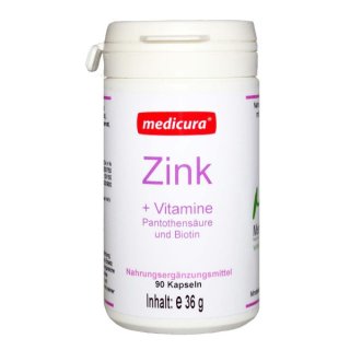 Zink + Vitamin B5 & Biotin - 90 Kapseln