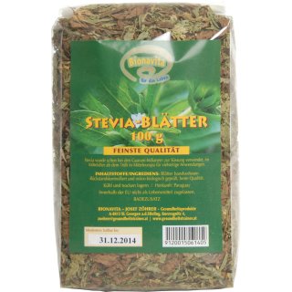 Stevia Blätter getrocknet 100g