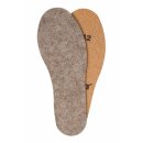 Alpaka Thermoschuheinlagen mit KORK-UNTERSEITE 45