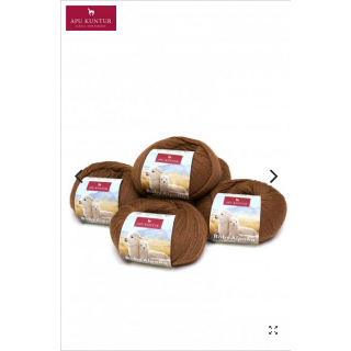 5er-Pack Baby-Alpaka Wolle REGULAR 5x50g 100m Nadel 4-4,5 Strick-Häkel-Garn Nm 4/8 braun