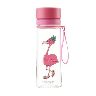 Trinkflasche mit Sieb 0,35 L Flamingo