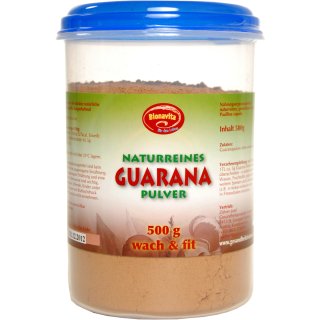 Guarana Pulver Muntermacher und Kraftspender 500g