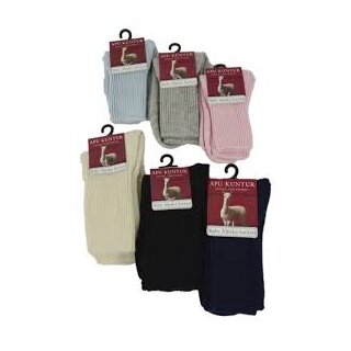 Kindersocken Alpaka Gr. 18-32 - 15-17 rosa